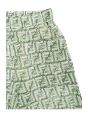 green linen shorts FENDI KIDS | JMF473AQTQF1MTQ